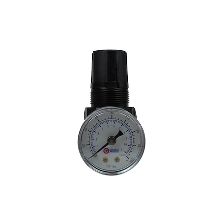 Coilhose Pneumatics REGULATOR W/GAUGE 0-20 PSI 1/8" MINI AMMR1-GJ